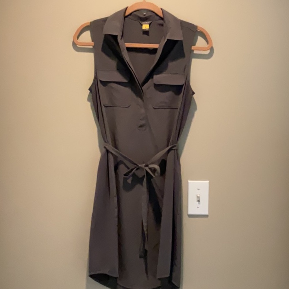Eddie Bauer Sleeveless High Low Dress - Dark Grey